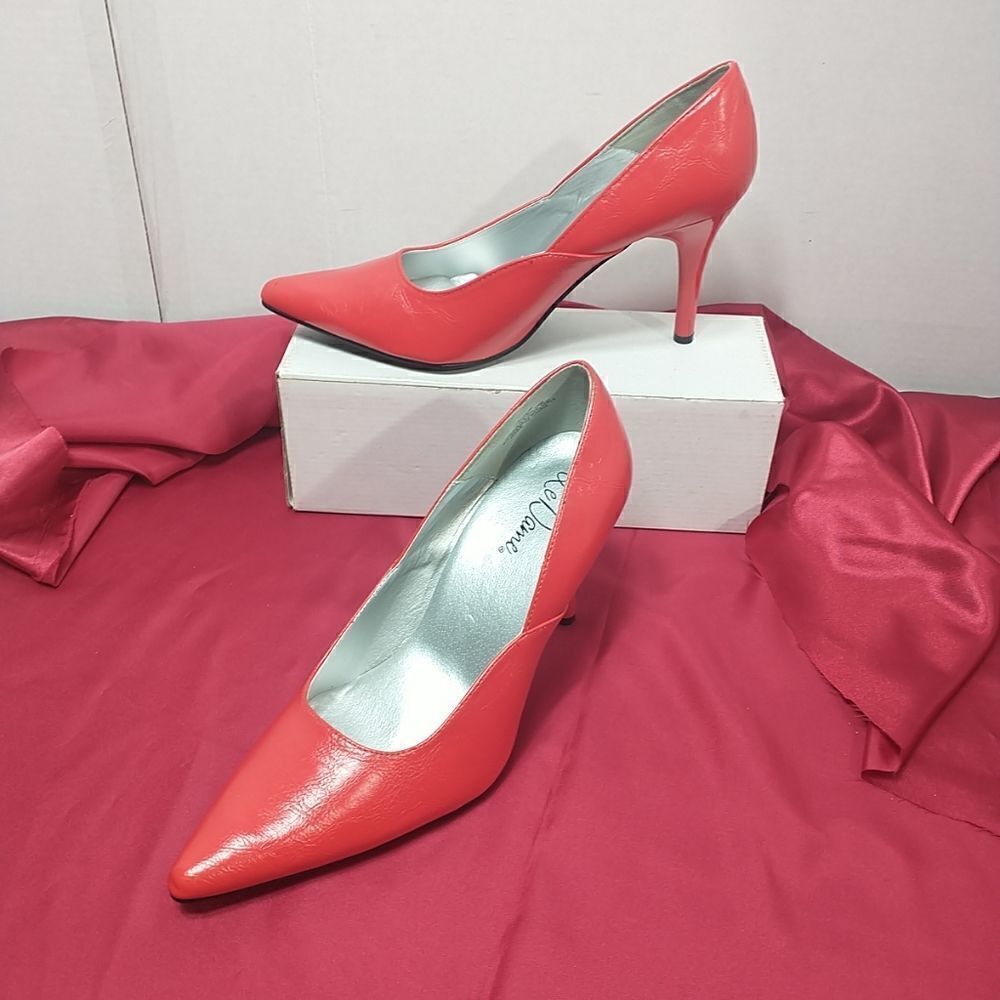 Le Dame Sexy Red  Cross Dresser High Heels Men's Size 10d